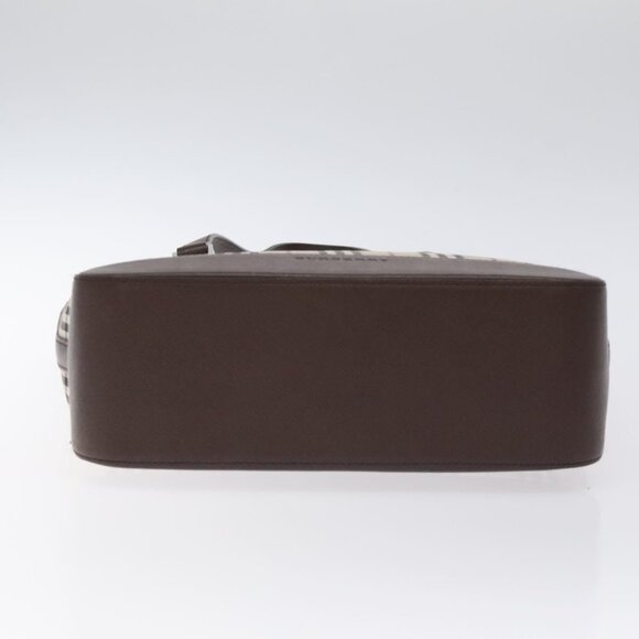 BURBERRY Nova Check Shoulder Bag Canvas Leather Beige Silver Auth - Picture 6 of 16